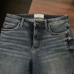 Evereve cropped denim jeans   Rough cut edge